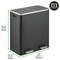 mDesign Metal Steel 60-Liter Large Dual Compartment Step Trash Can